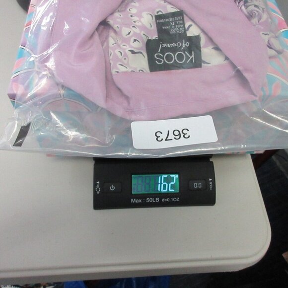 Koos of Course Silk Button Front Blouse Women 1X Purple Art to Wear Floral 162 - Picture 11 of 11